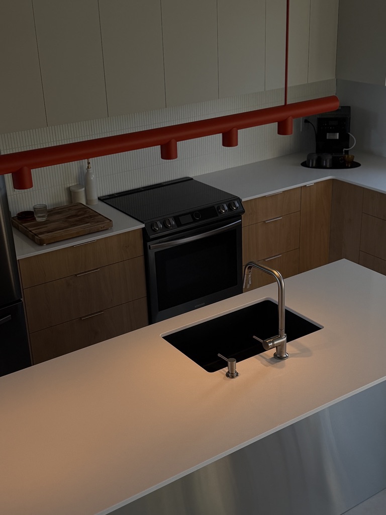 Cuisine d'une maison neuve Habitations Gilles Stébenne